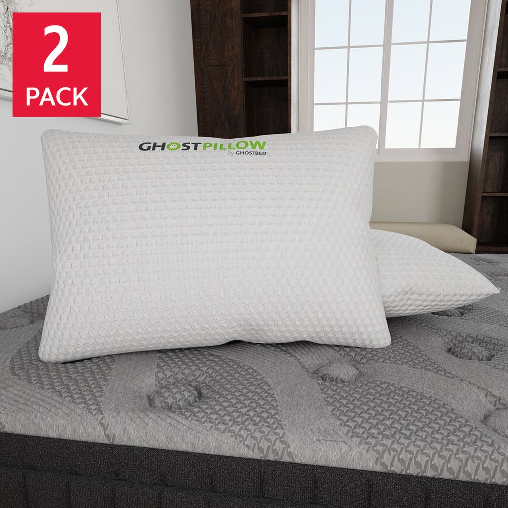GhostBed Adjustable Shredded Memory Foam Pillow 2-pack